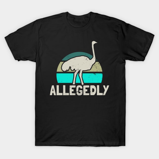 Allegedly Ostrich Shirt | Vintage Sunset Gift T-Shirt by Gawkclothing